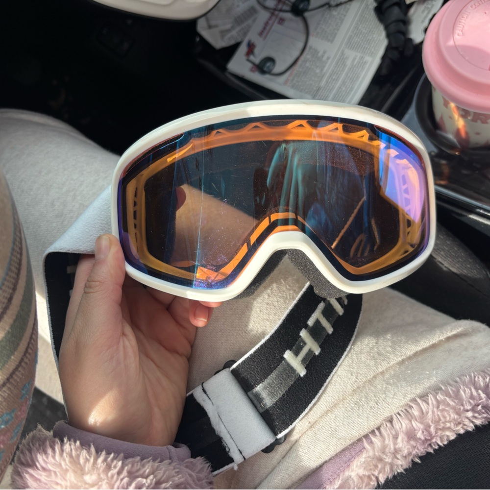 SMITH snowboard goggles white and Orange Ski